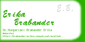 erika brabander business card